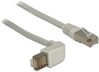 Delock SSTP M/M Rj45 cat6 sstp m/m adatkábel 1m egyenes/90° szürke kép