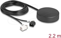 Delock TETŐBESZERELÉS FEKETE 4g gnss antenna 1 x fakra a + 1 x fakra b anya 2 dbi / 28 db 2,2 m rg-174 kép
