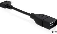 Delock TO USB2.0-A Usb kábel, mikro-b, forgatott to usb2.0-a female otg 11cm kép