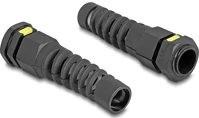 Delock TÖMLŐSZELENCE IP68 m16 kábel  ventillációval és feszültségmentesítéssel, valamint ip67 por és vízhatlan fekete 2 d kép