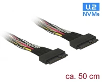 Delock U.2 SFF-8639 F/F U.2 sff-8639 f/f adatkábel 0.5m kép