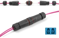 Delock UPC, IP68 Lc duplex -> lc duplex f/f adapter fekete upc, ip68 kép