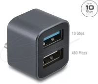 Delock USB 10 GBPS A-TÍPUSÚ + 1 X USB 2.0 A-TÍPUSÚ mini usb elosztó usb type-c  dugós csatlakozóval   1 x kép