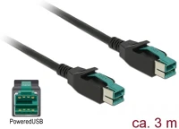 Delock USB 12V M/M Powered usb 12v -> powered usb 12v m/m adatkábel 3m fekete kép