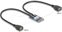Delock USB 2.0 A-TÍPUS Mini pcie adapter teljes méret - 2 x usb 2.0 a-típus anya 30 cm kép