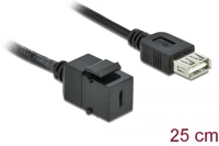 Delock USB 2.0 C 86384 keystone modul usb 2.0 c anya > usb 2.0 a anya kábellel kép