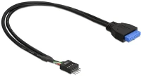 Delock USB 3.0 19 PIN Usb 3.0 19 pin - usb 2.0 8 pin 60cm fekete kép