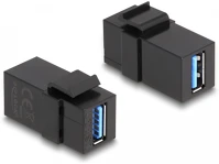 Delock USB 3.0 A-CSATLAKOZÓHÜVELY gt; usb 3.0 a-csatlakozóhüvely, fekete (1:1) kép