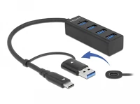 Delock USB 3.2 GEN 1 TYPE-C/TYPE-A Usb 3.2 gen 1 type-c/type-a - 4x usb hub kép