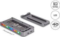Delock USB 40 GBPS HÁZ FOR 1 DB. M.2 nvme ssd játék stílusban led fénnyel és ventilátorral   szerszám kép
