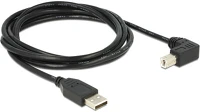 Delock USB2.0 M Usb2.0 m - usb-b m (90°) adapterkábel 2m - fekete kép