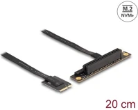 Delock X8 M/F M.2 a+e -> pcie x8 m/f adapter 0.2m fekete 90° kép