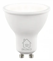 Deltaco SH-LGU10W Smart home  wifi, gu10, 5w, 2700-6500k, fehér, szabályozható izzó kép