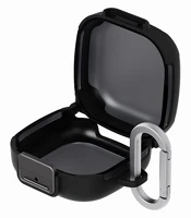 Designed for samsung GP-FPR640HIBBW Műanyag tok ütésállóság, karabíner, fekete samsung galaxy buds 4/4 pro kép