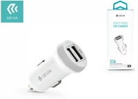 Devia 15W 2XUSB Smart series 15w 2xusb autós töltő adapter - fehér kép