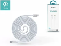 Devia 3.0A - WHITE USB TYPE-C - LIGHTNING ADAT- ÉS TÖLTŐKÁBEL 1 M-ES VEZETÉKKEL - SMART kép