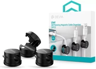 Devia LITE1 360°-BAN Lite1 360°-ban elforgatható mágneses kábelrendező szett - 3db/cs - fekete kép
