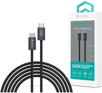 Devia ST108721 Extreme speed pd 240w type-c/type-c 2m-es fekete adat-és töltőkábel kép