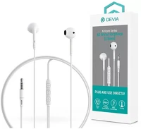 Devia ST108752 Kintone a3 in-ear 3,5mm jack fehér sztereó fülhallgató kép