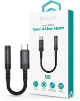 Devia ST111165 Ipure series type-c/aux 3,5 mm audió adapter - fekete kép