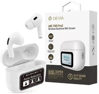 Devia ST124219 Tws-pro2 anc fehér bluetooth sztereó headset kijelzővel kép