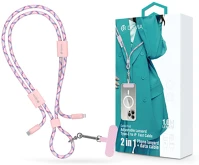 Devia ST124998 cable pro5 woven 27w pd type-c/lightning adat- és töltőkábel + nyakpánt kép