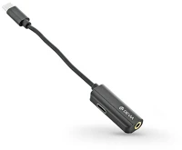 Devia ST313127 Usb-c apa - usb-c + 3.5mm jack anya adapter - fekete kép