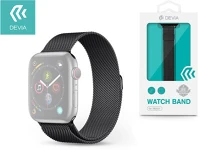 Devia ST325083 Apple watch fém szíj -  elegant series milanese loop - 42/44 mm - space black kép