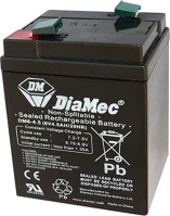 Diamec DM6-4.5 6v 4.5ah zselés ólom akkumulátor gondozásmentes kép