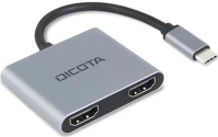 Dicota D32063 Portable 4-in-1 mini docking station 4k pd 4-port 100w usb-c dokkoló ezüst kép