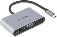 Dicota D32064 Portable 5-in-1 mini docking station 4k pd 5-port 100w usb-c dokkoló ezüst kép