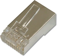 Digitus A-MO 8/8 SRS CAT.5E árnyékolt 8p8c rj45 pass through átmenő moduláris dugó 100db/csomag kép
