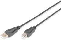 Digitus AK-300105-005-S High speed 2.0 usb type-b - usb type a fekete kábel 5m kép
