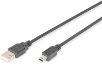 Digitus AK-300108-010-S High speed 2.0 mini usb b  - usb type a kábel 1m kép