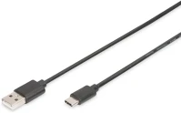 Digitus AK-300154-010-S High speed 2.0 usb type a - usb type-c kábel 1m kép