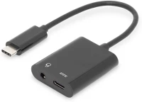 Digitus AK-300400-002-S Usb type-c + 3,5 mm-es sztereó adapter 0,2m kép