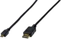 Digitus AK-330115-010-S Hdmi tv, monitor csatlakozókábel, 1 x hdmi dugó - 1 x mikro hdmi dugó, 1 kép