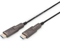 Digitus AK-330127-200-S uhd 4k 120hz aranyozott 2.0b kivehető csatlakozóval aoc optikai hdmi kábel kép