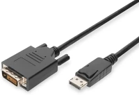 Digitus AK-340301-050-S Video átalakító kábel 5 m displayport dvi-d fekete kép