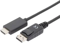 Digitus AK-340303-010-S kijelző csatlakozó / hdmi átalakító kábel [1x displayport dugó - 1x kép