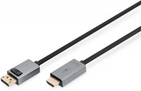 Digitus DB-340202-018-S 4k displayport adapter cable, dp - hdmi type a kép