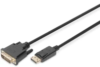 Digitus DB-340301-030-S Displayport adapter cable dp to dvi-d 3m black kép