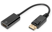 Digitus DB-340415-002-S Active displayport adapter/converter dp to hdmi 0,2m black kép