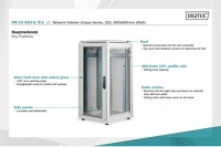 Digitus DN-19 22U-6/6-1 Szabadon álló rackszekrény szürke kép