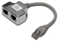 Digitus DN-93904 Cat5e árnyékolt rj45/rj45 lengő y elosztó kép