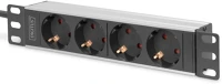 Digitus DN-95418 Áramelosztó egység (pdu) 4 ac kimenet(ek) 0u/1u fekete kép