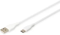 Digitus USB 2.0 60W 2M Usb-c silicone charging cable usb-a to usb-c usb 2.0 60w 2m white kép