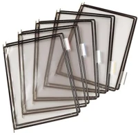 Djois COR_TF114007 Bemutatótábla, a4, acélkeretes, fekete kép