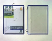 Djois F354101 Prospektustartó fém tartófüllel, függő, a4, fekvő, kék kép