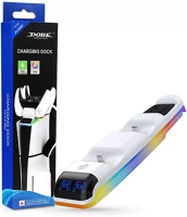 Dobe TP5-3597 PS5 FEHÉR Tp5-3597 ps5 fehér rgb dupla töltőállomás kép